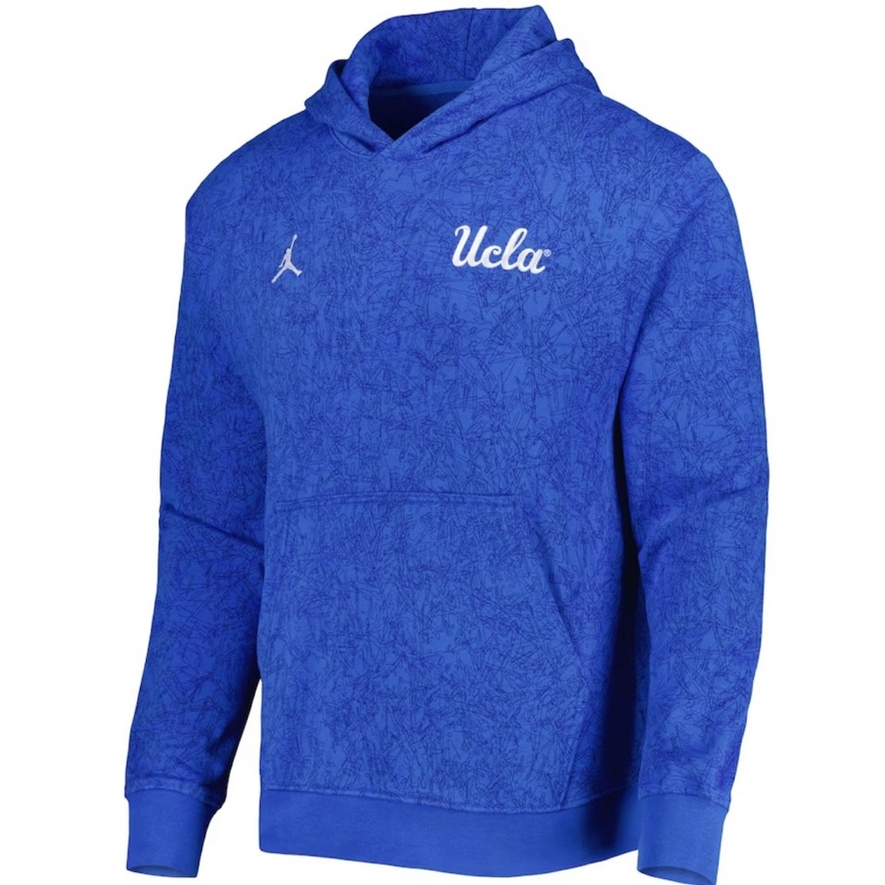 Nike Air Jordan Blue UCLA Bruins College Travel Fleece Men’s XL Hoodie Pullover